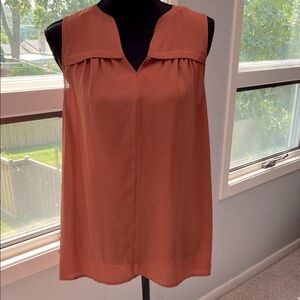 Pleione Women's Sleeveless Rust Tank Blouse
